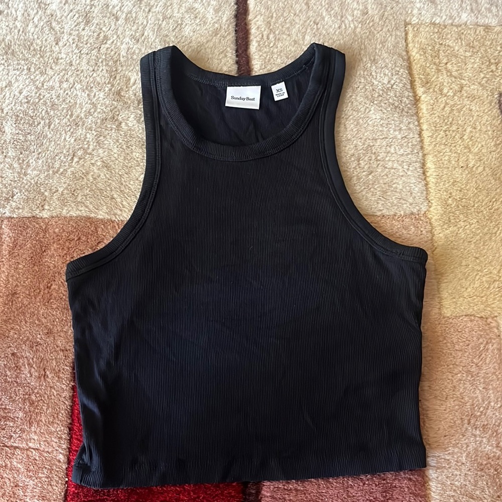 Aritzia Sunday Best black muscle tank. Size XS.
